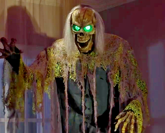 LifeSize 7 Ft Cellar Dweller Skeleton Reaper Animatronic Halloween Prop Haunted