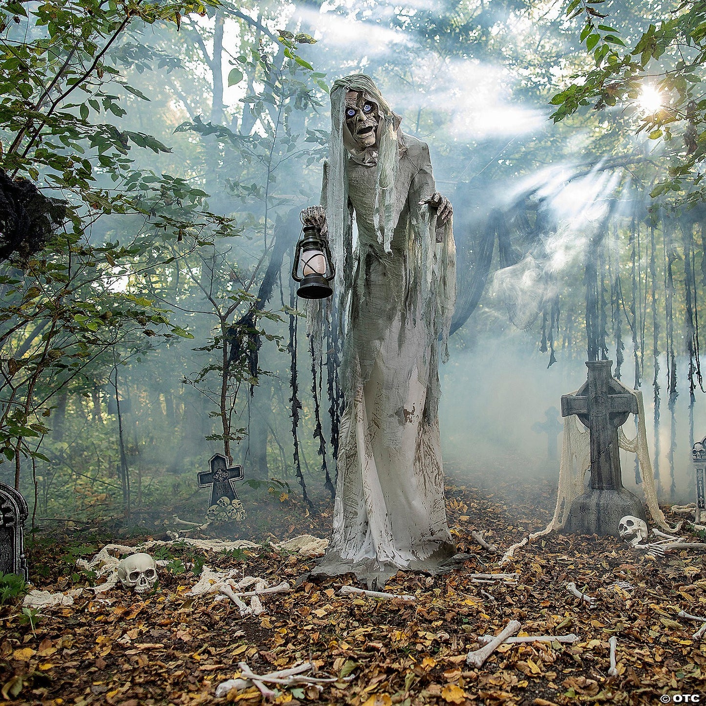 Life Size Wailing Phantom Ghost Zombie Reaper Animated Halloween Yard Haunt Prop