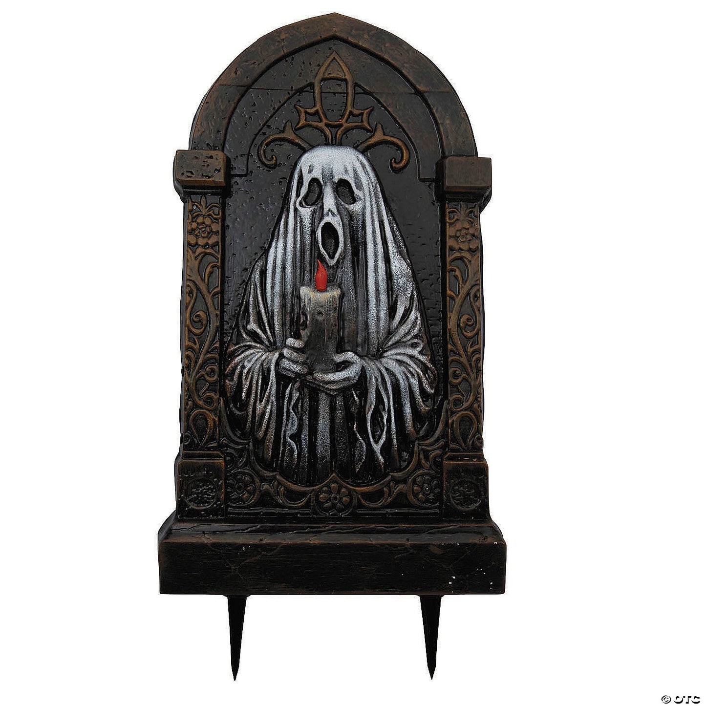 21" Ghost Candle Tombstone Graveyard Cemetery Halloween Decor Haunt Prop Spirit