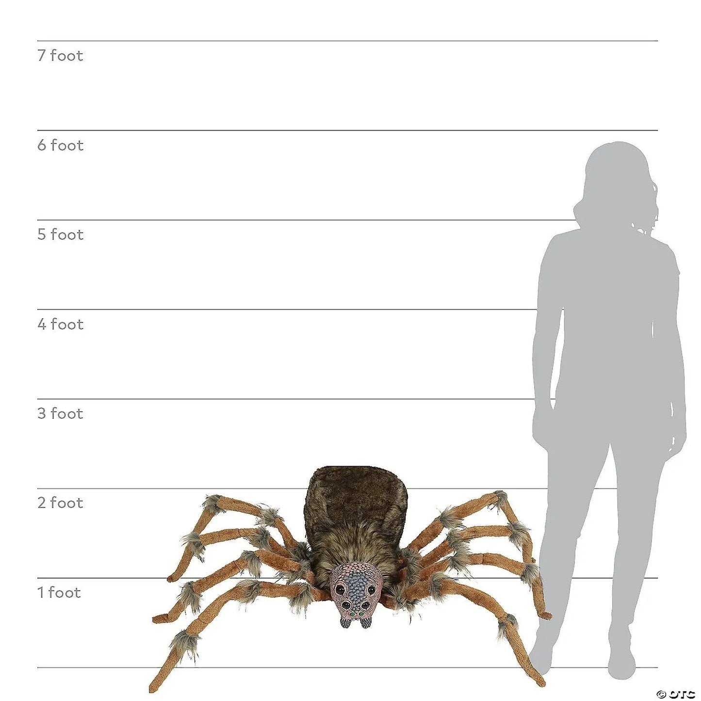 53" Deluxe Wolf Spider - Lighted Eyes