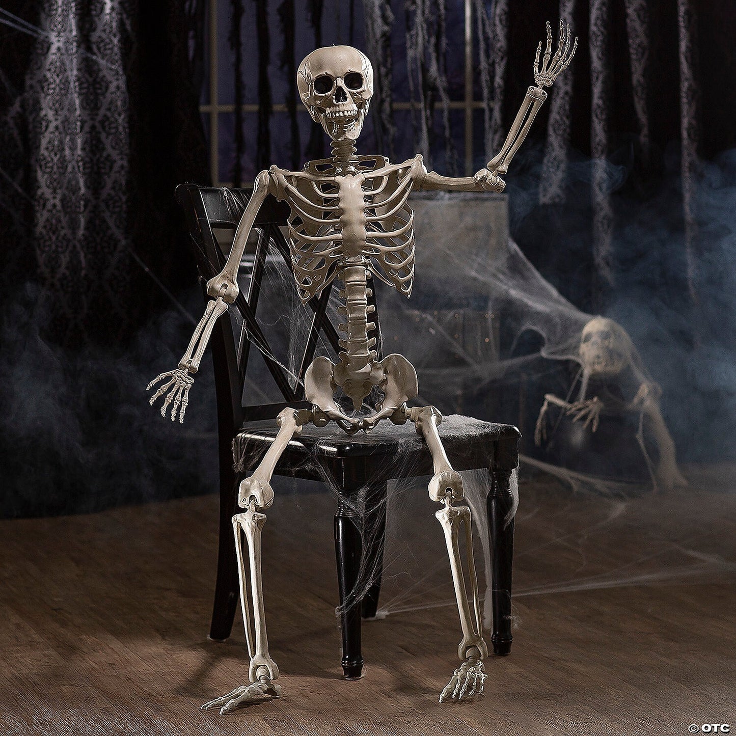 Life Size 5 Ft Posable Skeleton Halloween Outdoor Haunted Decoration Party Prop