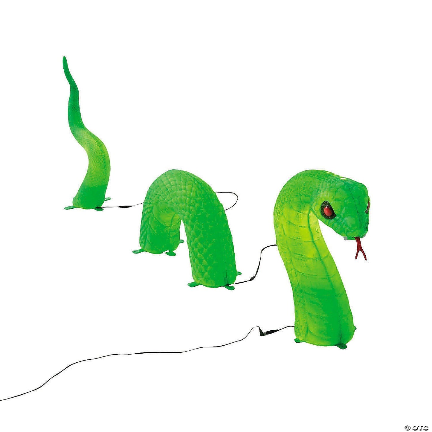 20" Lighted Green Snake Halloween Spirit Haunted Outdoor Decor Yard Prop 2025