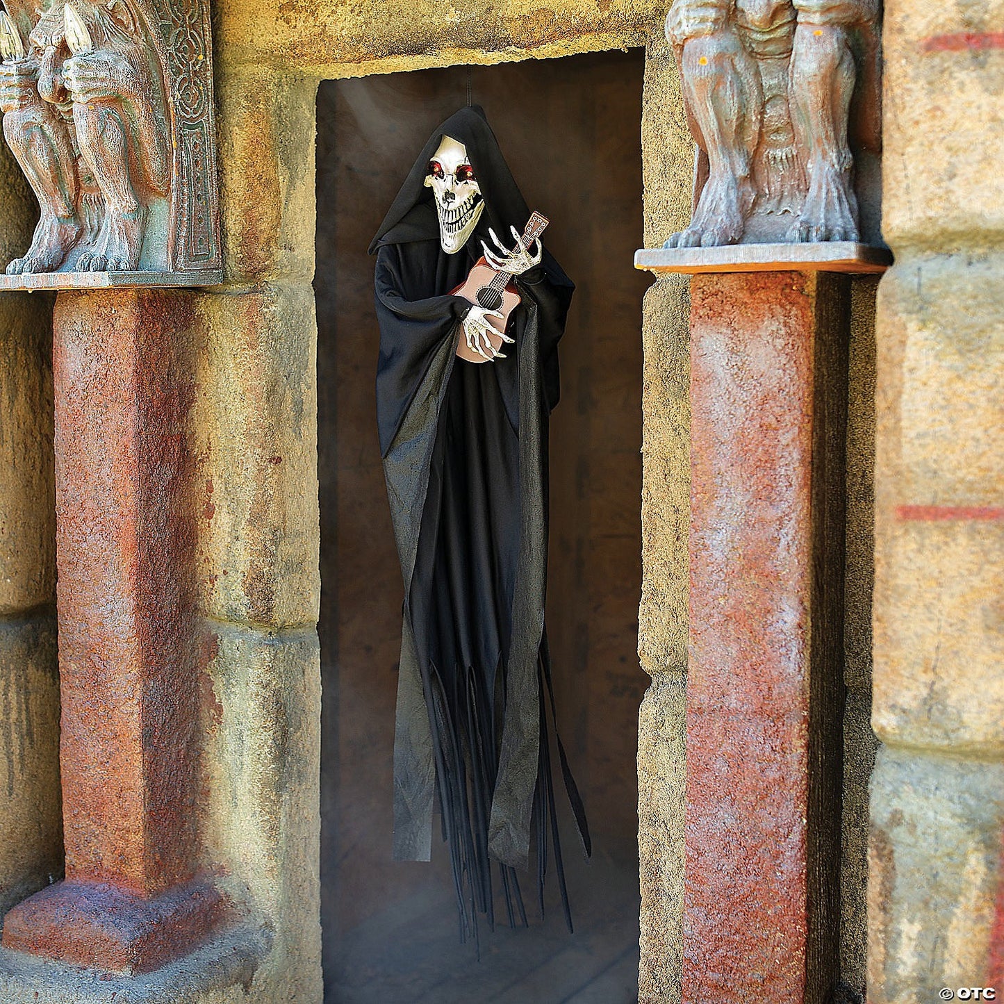 Reaper Ghost w Guitar Animated Halloween Decoration Outdoor Haunted Yard Prop