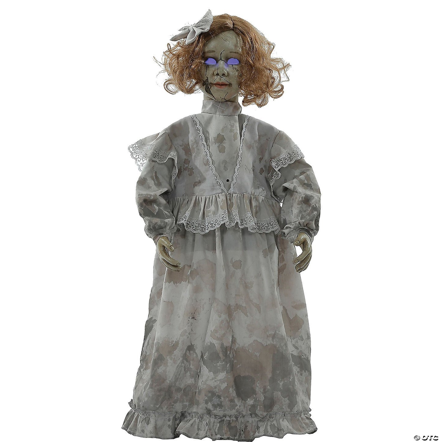 Set of 2 Haunted Evil Talking Dolls Animated Halloween Decor Prop Annabelle Doll