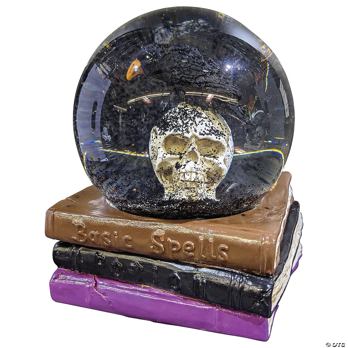 Crystal Ball Haunted Spell Books Water Globe Halloween Home Decoration Prop