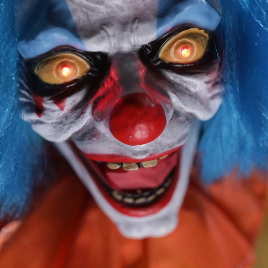 6 Ft Hanging Evil Purple Clown