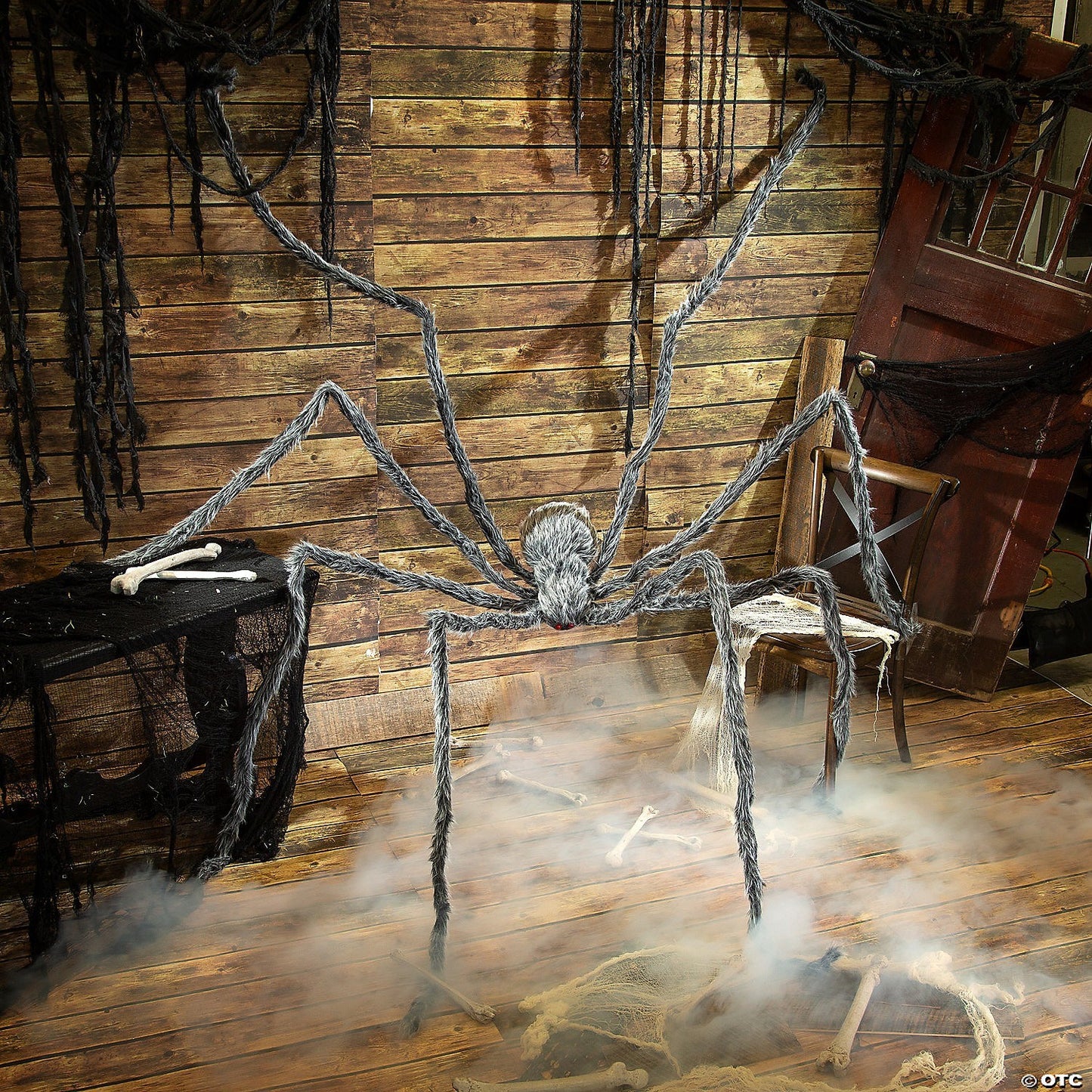 GIANT 12 Foot Hairy Posable Spider Halloween Outdoor Haunted Decoration Prop