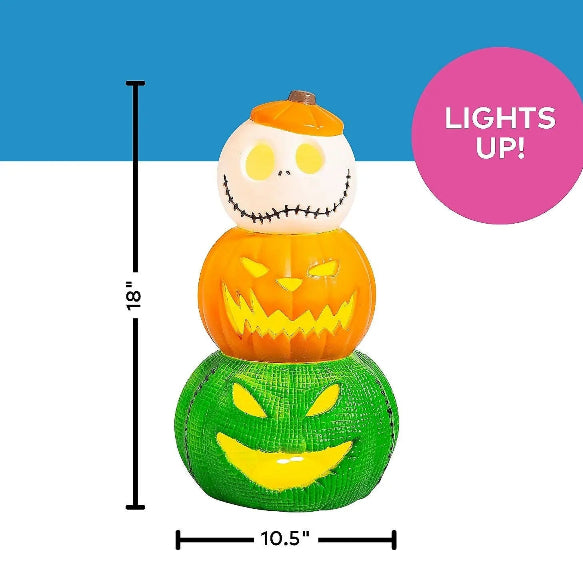 18" Jack Skellington Pumpkins Lighted