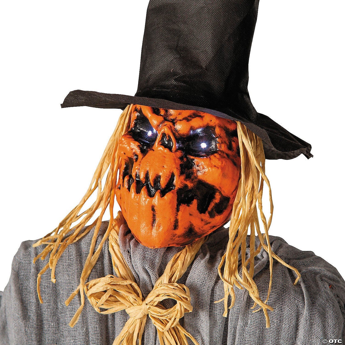 LifeSize Head Turning Pumpkin Scarecrow Animated Halloween Haunt Decor Yard Prop