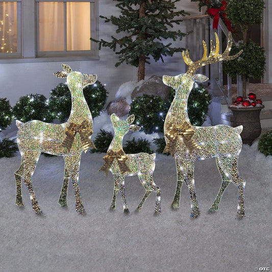 51" Lighted Reindeer Set of 3