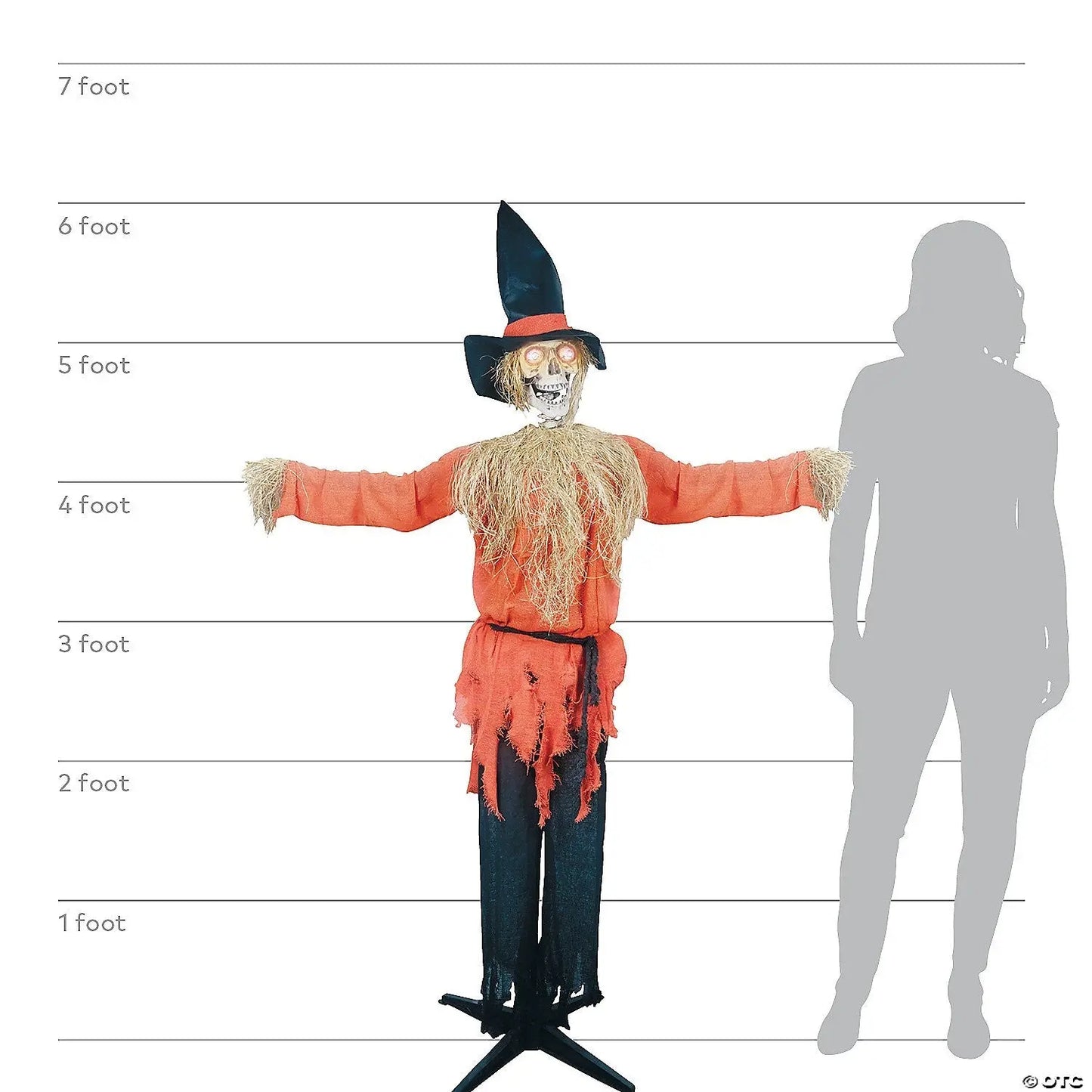 6 Ft Talking Skeleton Scarecrow