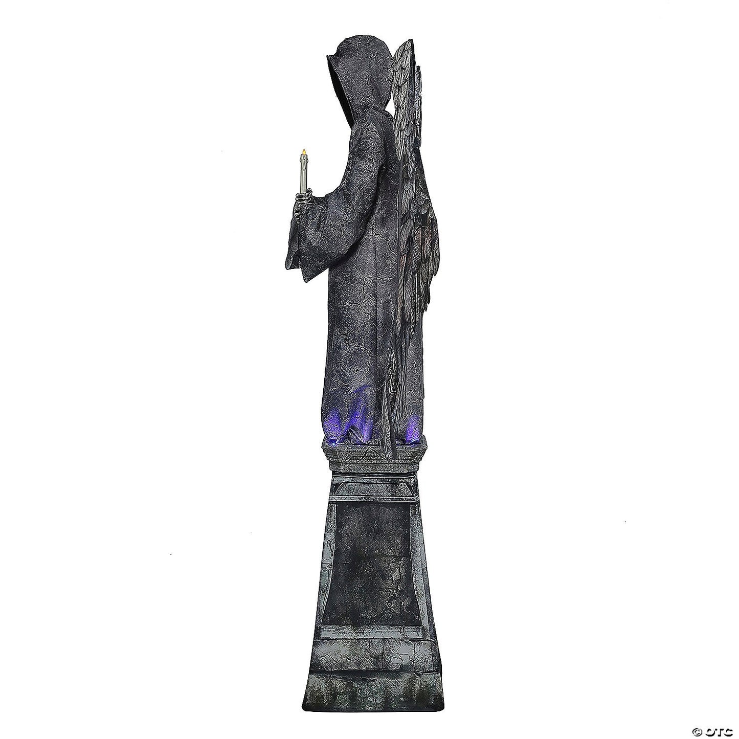 See Video LifeSize 8' Cemetery Angel Grave Animatronic Halloween Haunt Prop Tomb