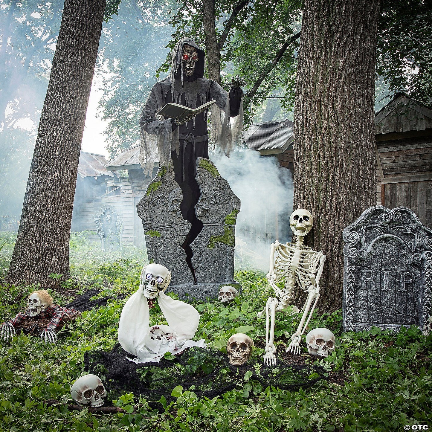 7 Ft Soul Stealer Tombstone Graveyard Animatronic Halloween Haunt Prop Animated