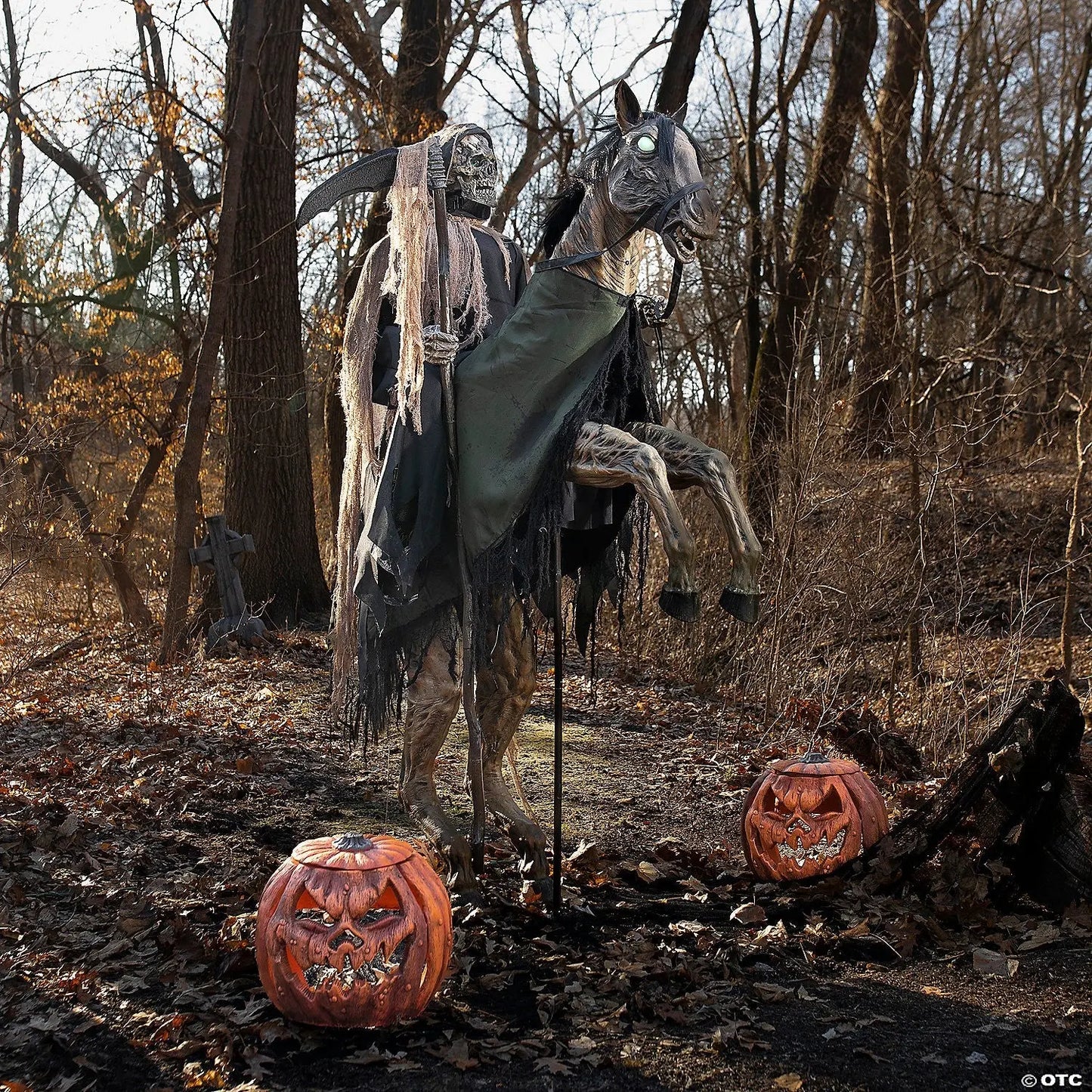 7 Ft Reapers Ride & Skeleton Horse
