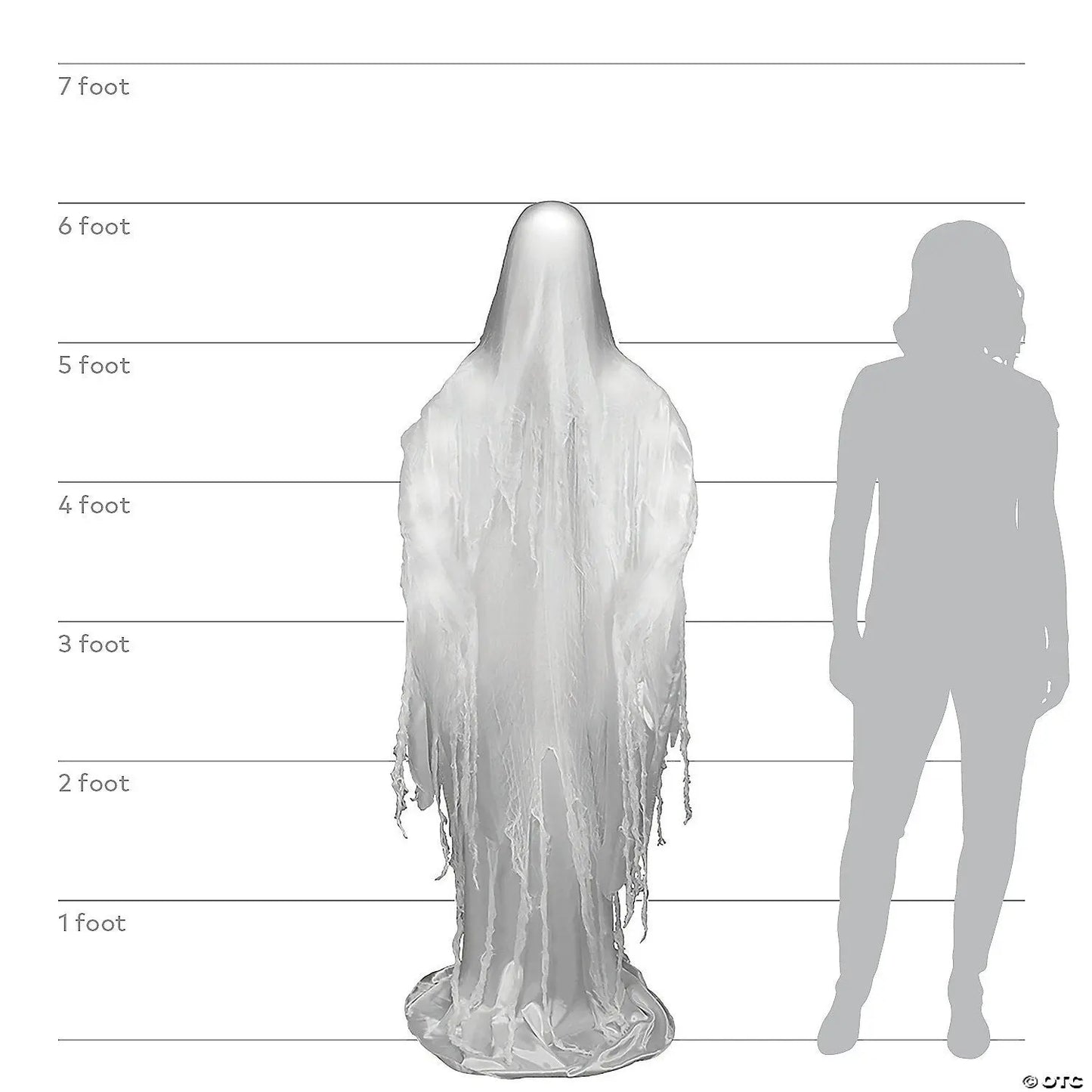 6 Ft Rising Ghost Animated