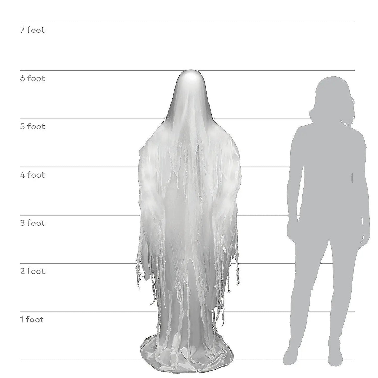 6 Ft. Rising Ghost Animated Prop Halloween Decoration