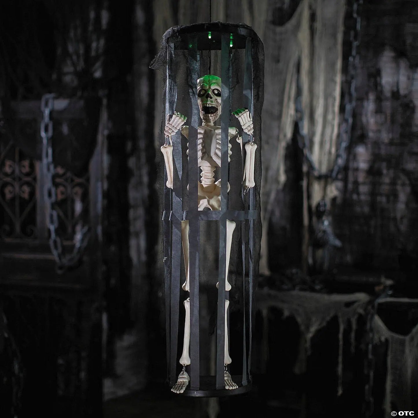 40" Skeleton in Cage Animated