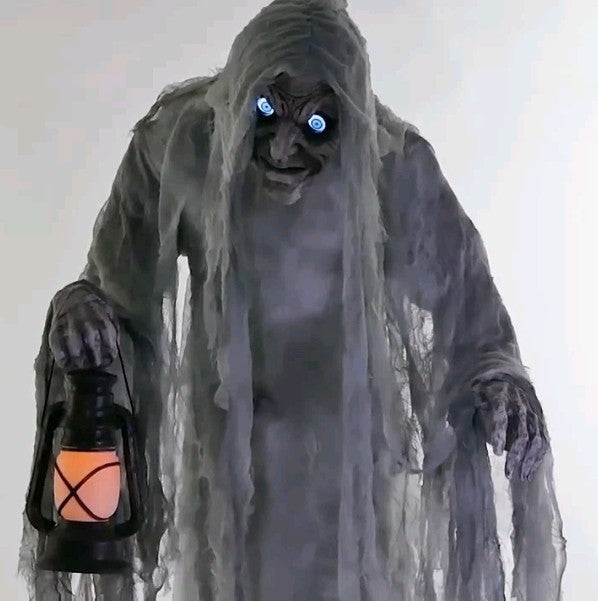 Life Size Wailing Phantom Ghost Zombie Reaper Animated Halloween Yard Haunt Prop
