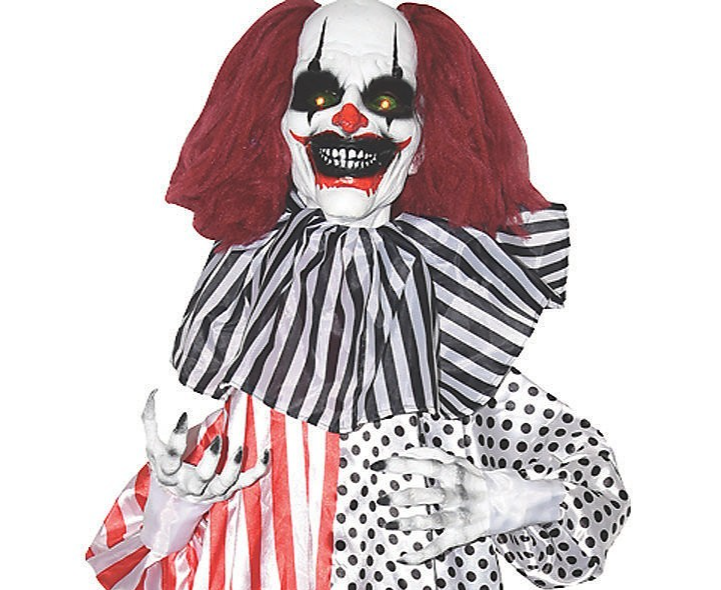 5 Ft Shaking Scary Clown Animated Halloween Decor Outdoor Haunt Yard Porch Prop