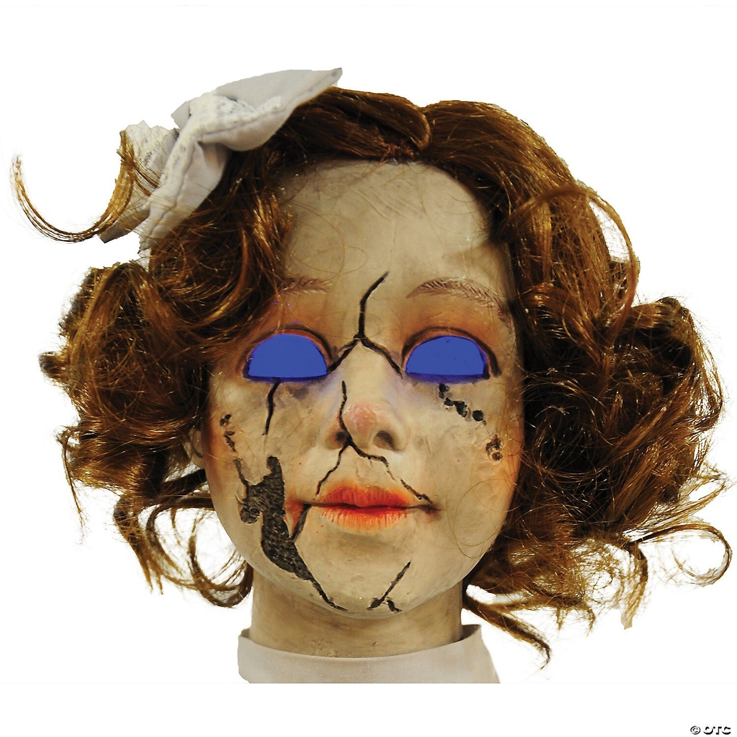 See Video! LifeSize Cracked Victorian Haunted Doll Talks Animated Halloween Prop