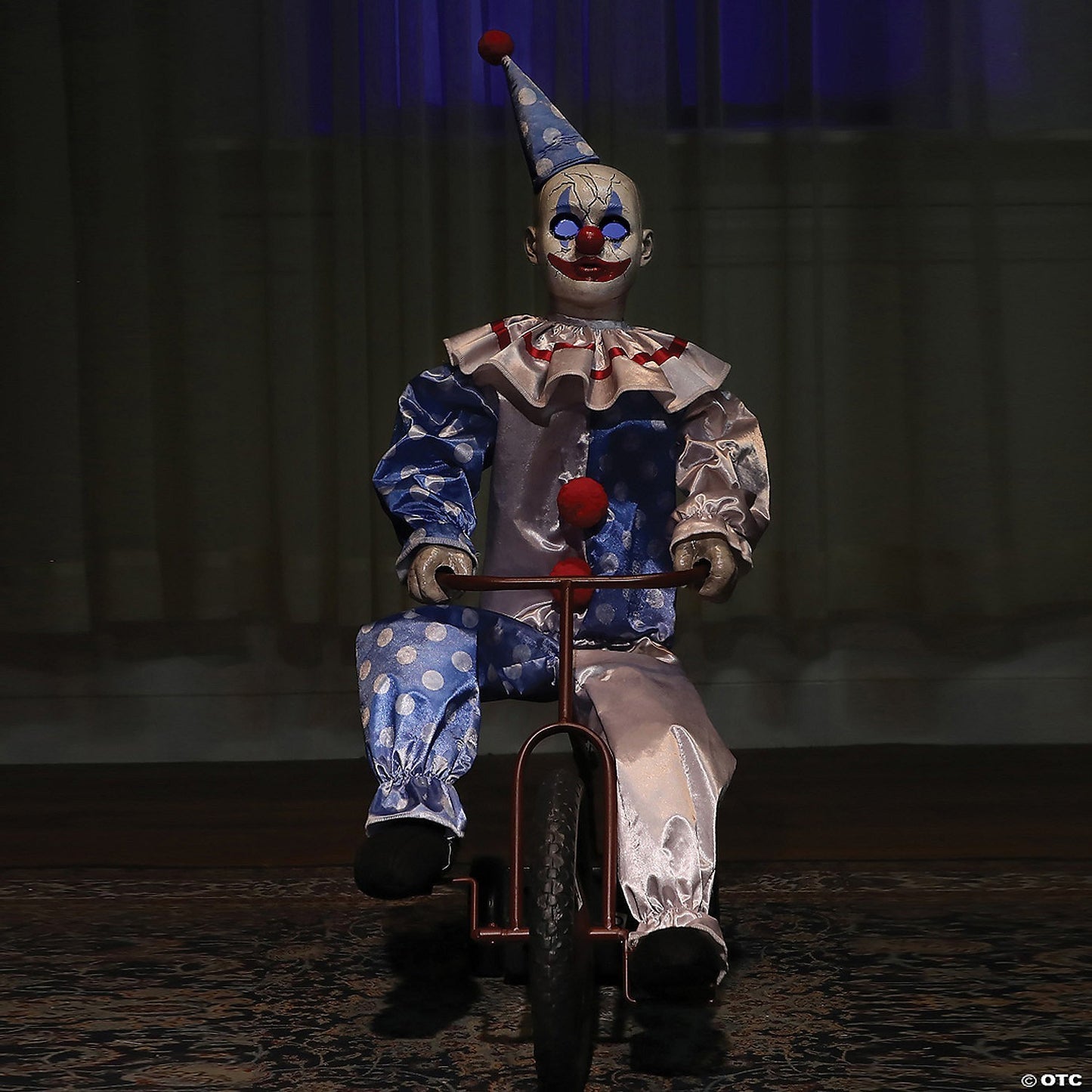 32" Clown Tricycle Animatronic Halloween Haunted Prop Decor Circus Carnival Doll