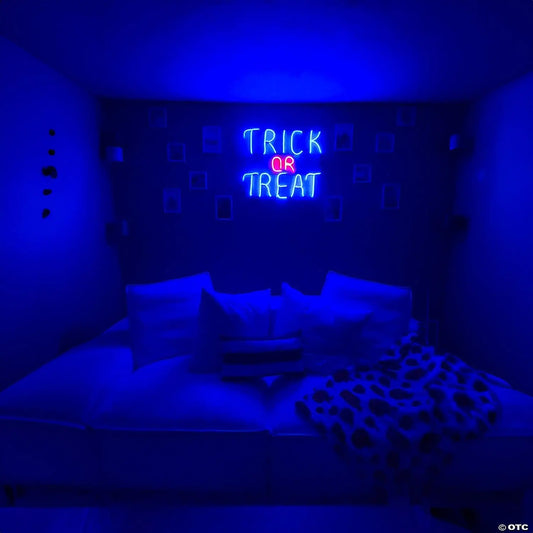 23" Lighted Neon LED Glo TRICK OR TREAT Sign