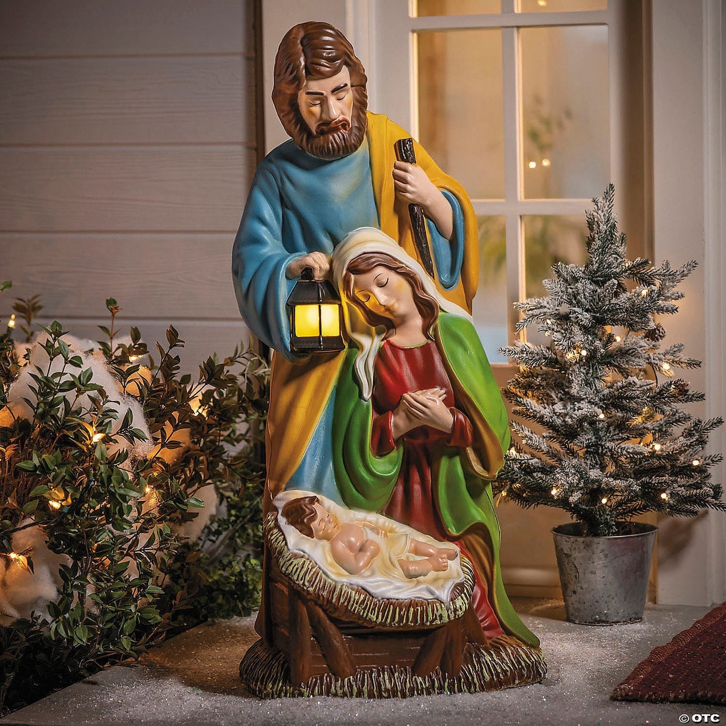 32" Lighted Outdoor Christmas Nativity Scene Manger Holy Family Light Decoration
