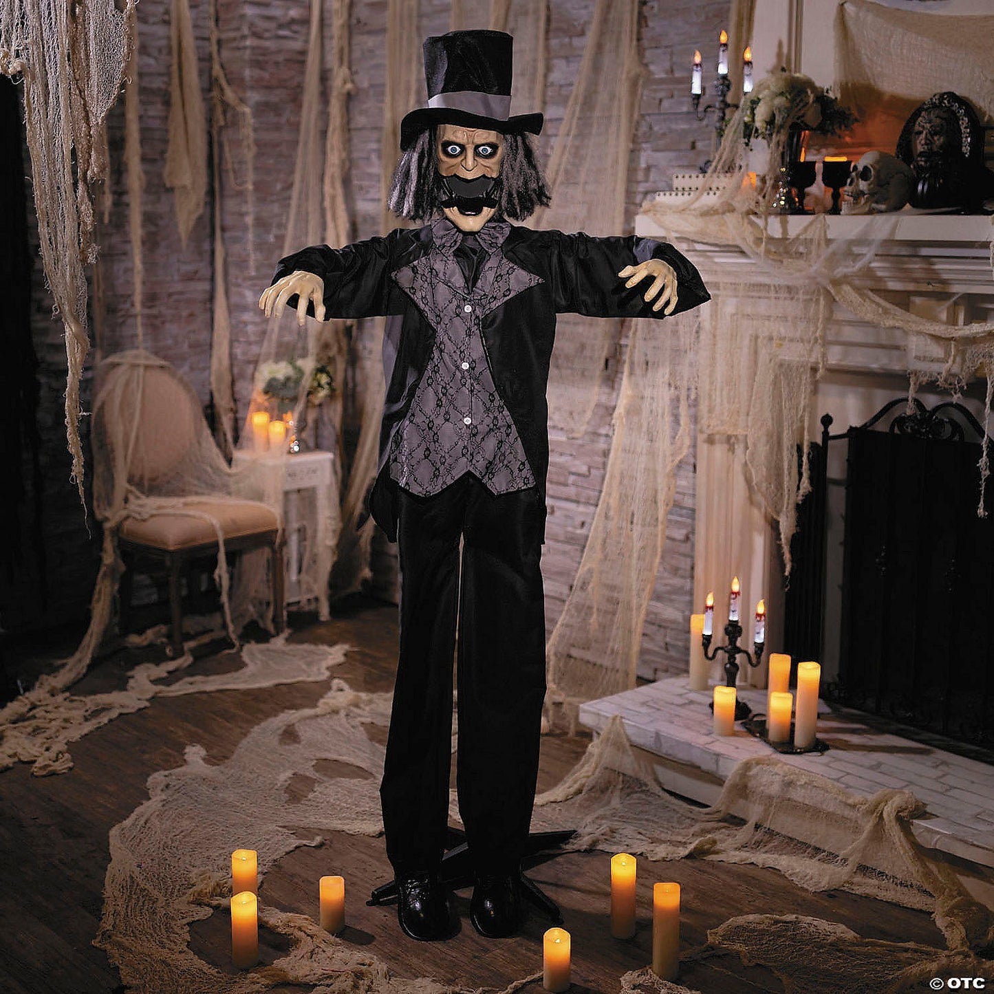 6 Ft Animated Groom Butler Pop Up Jaw Halloween Haunted Spirit Prop Decor 2025