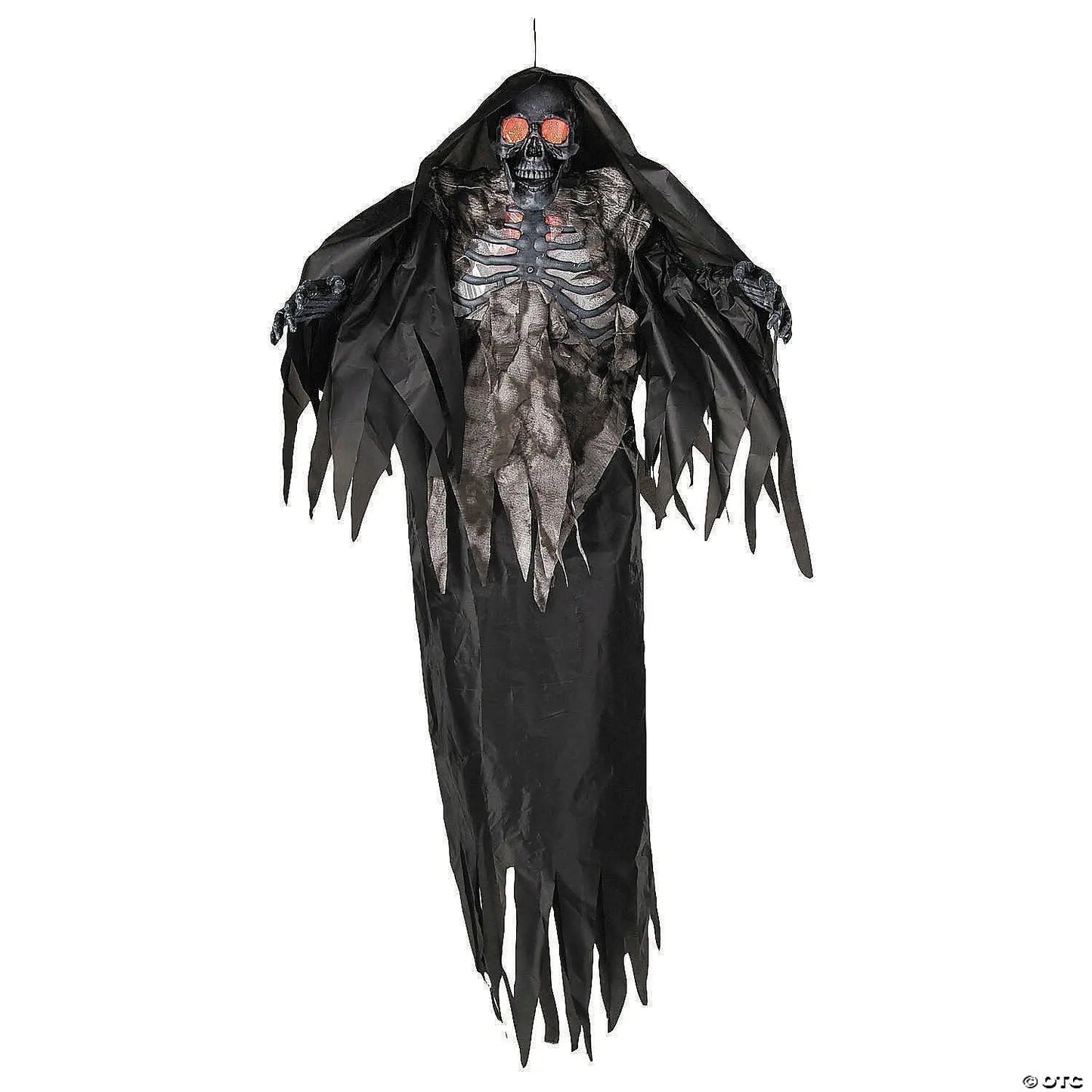 5.4 Ft Animated Black & Gray Skeleton Reaper