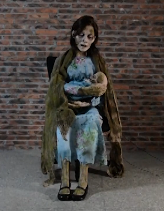 LifeSize Animatronic Rocking Moldy Mommy Halloween Spirit Haunt Decor Prop 2025
