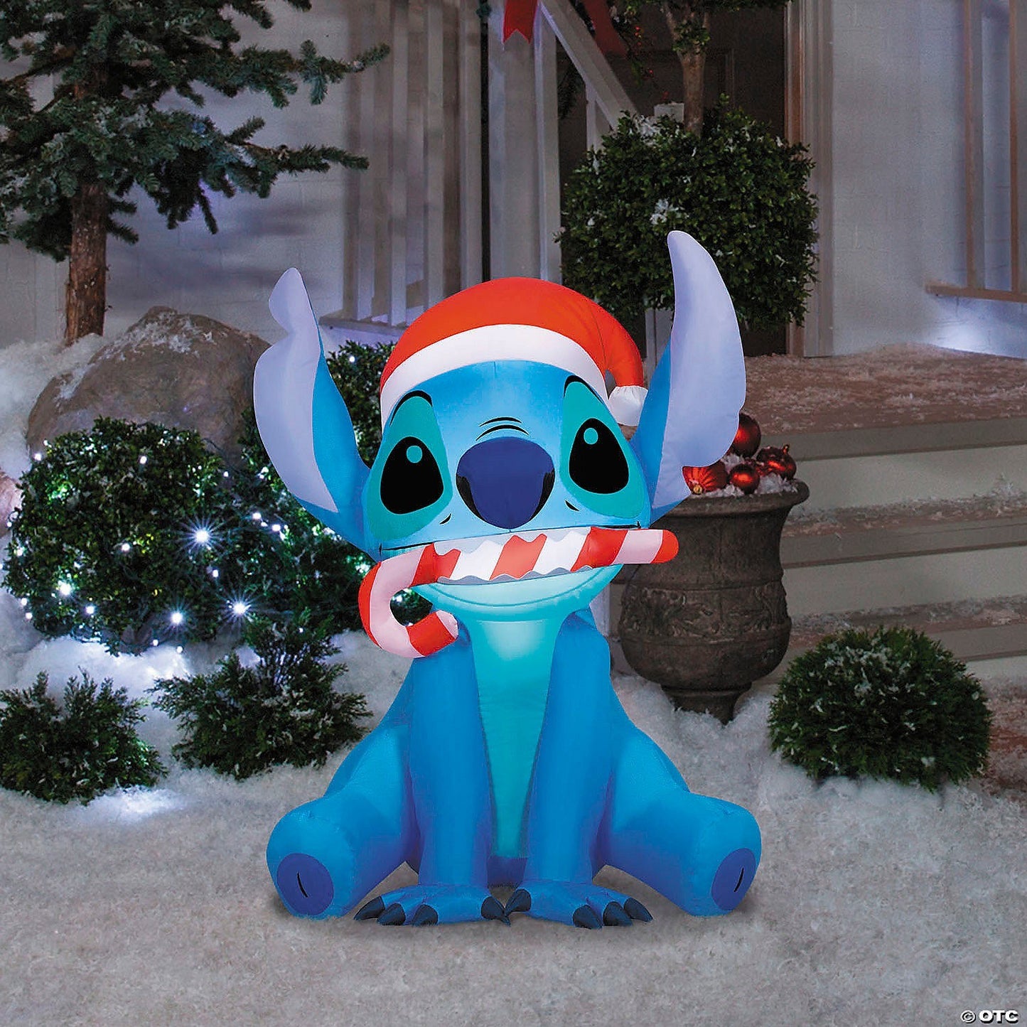 3 Ft Santa Stitch with Candy Cane Christmas Inflatable Outdoor Yard Decoration