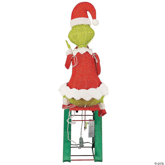 44" Animated Grinch & Max See Saw Lighted Yard Teeter Decoration