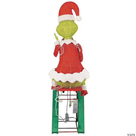 44" Animated Grinch & Max See Saw Lighted Yard Teeter Decoration