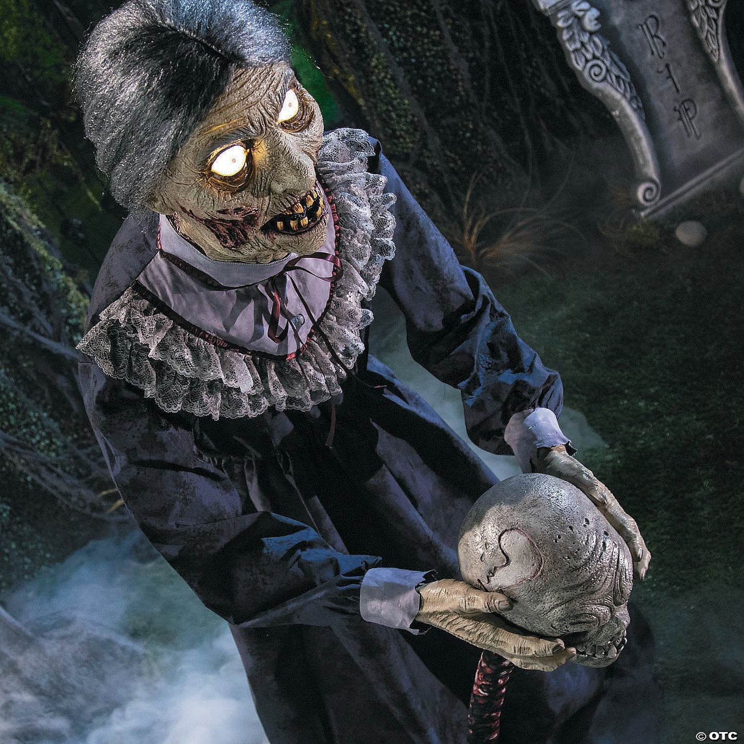 5.6 Ft Animatronic Zombie Couple Corpse Grave Halloween Spirit Haunt Prop 2025
