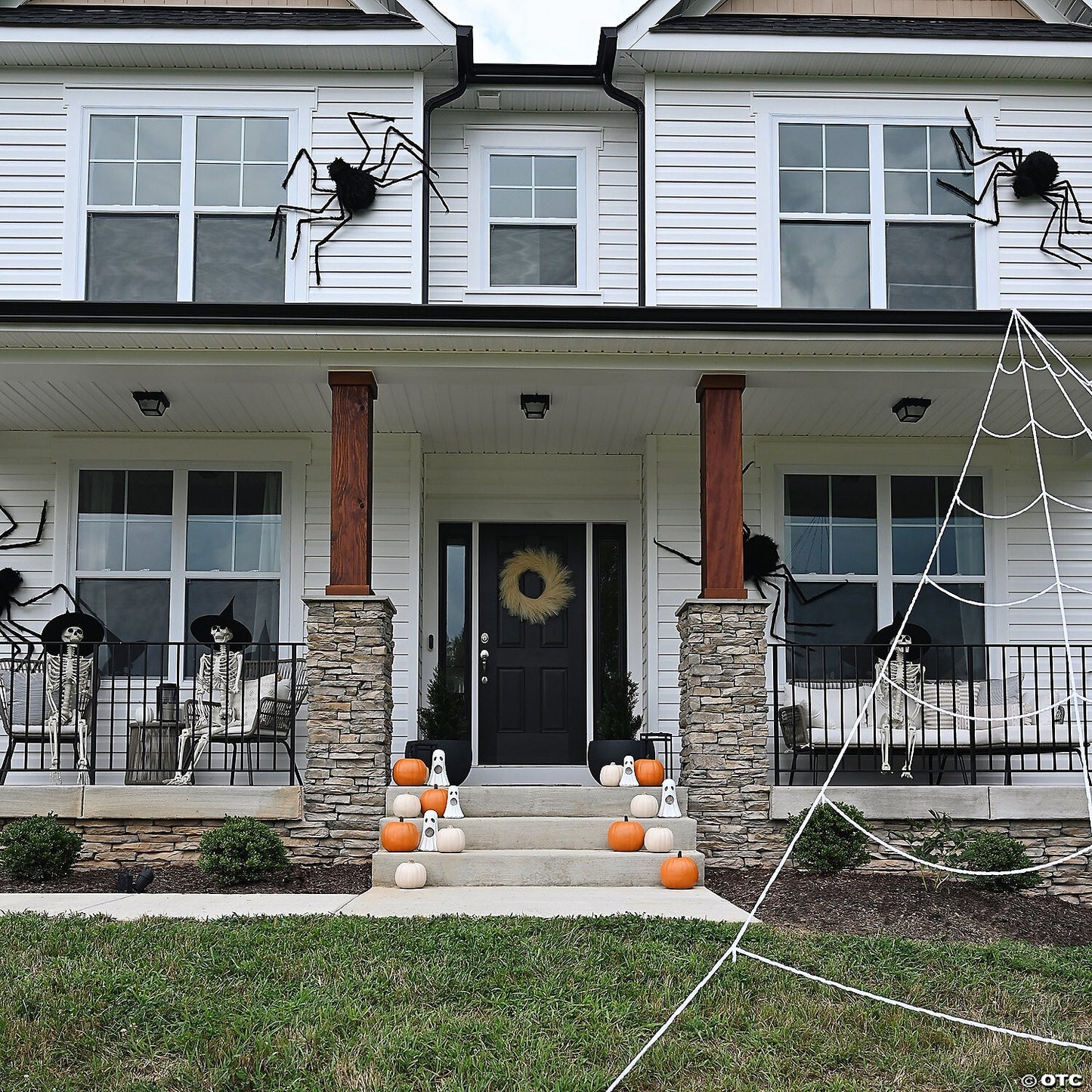 GIANT 80" Black Spider Posable Halloween Haunted Outdoor Decoration Yard Prop