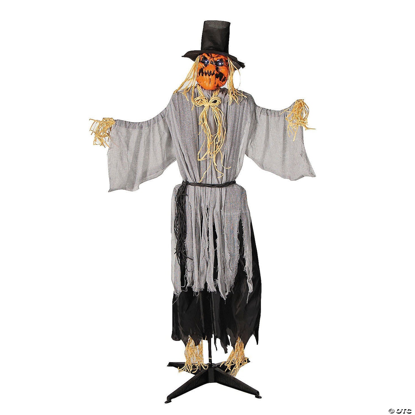 LifeSize Head Turning Pumpkin Scarecrow Animated Halloween Haunt Decor Yard Prop