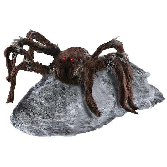 Jumping Brown Spider animated halloween decoration