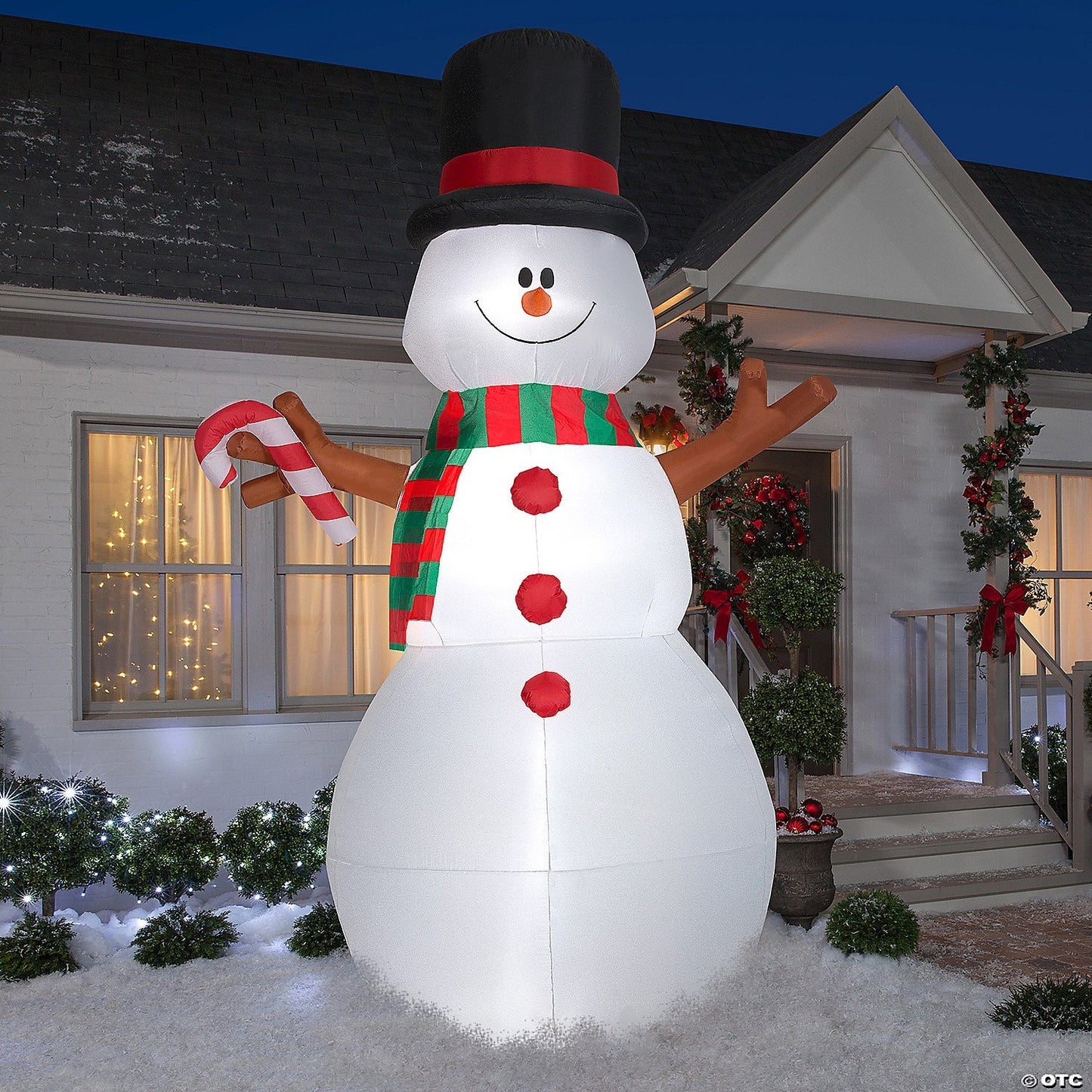 10 Ft Lighted Snowman Christmas Animated Inflatable Outdoor Yard Decoration LED