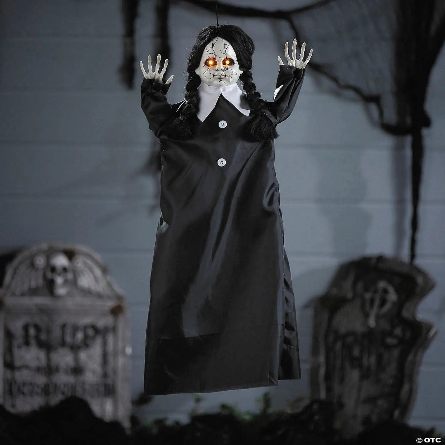 27" Hanging Haunted Doll Animated