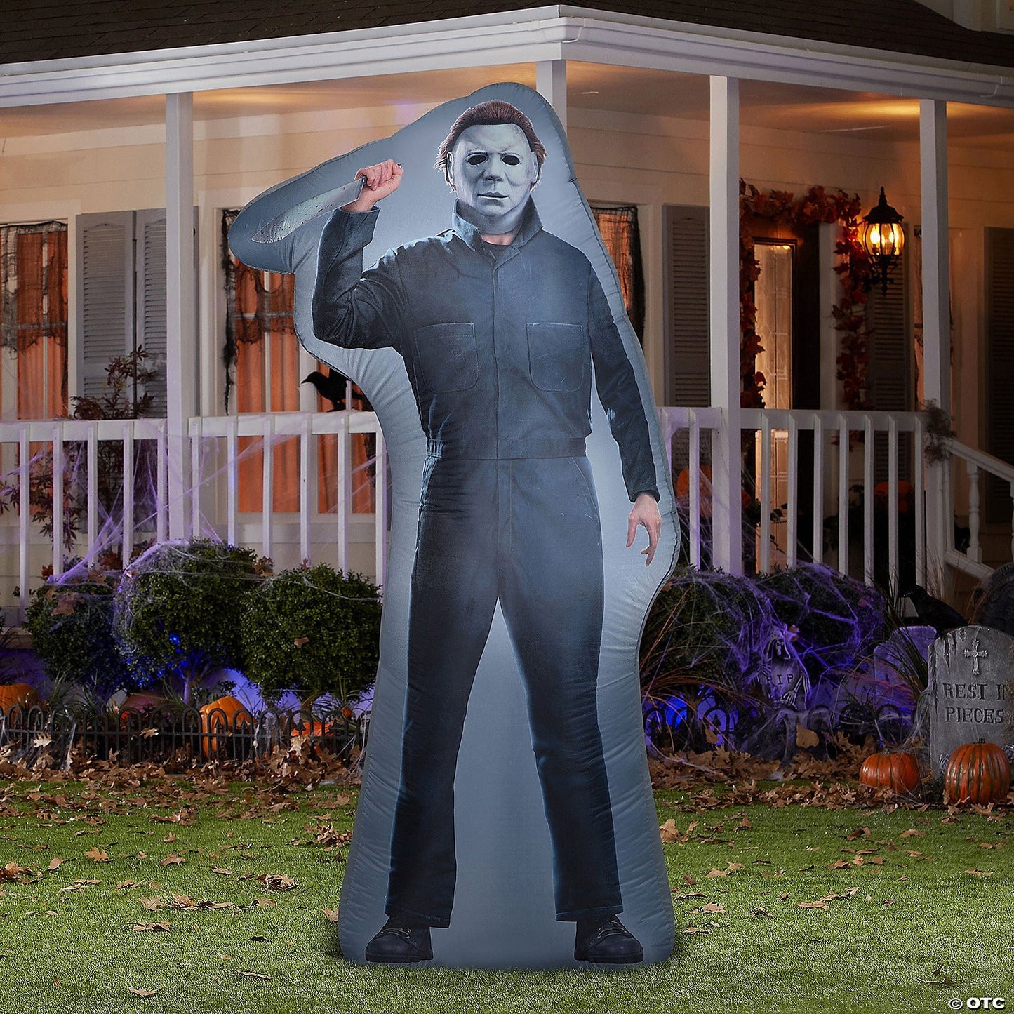 LifeSize Michael Myers with Knife Inflatable Outdoor Halloween Movie Yard Decor
