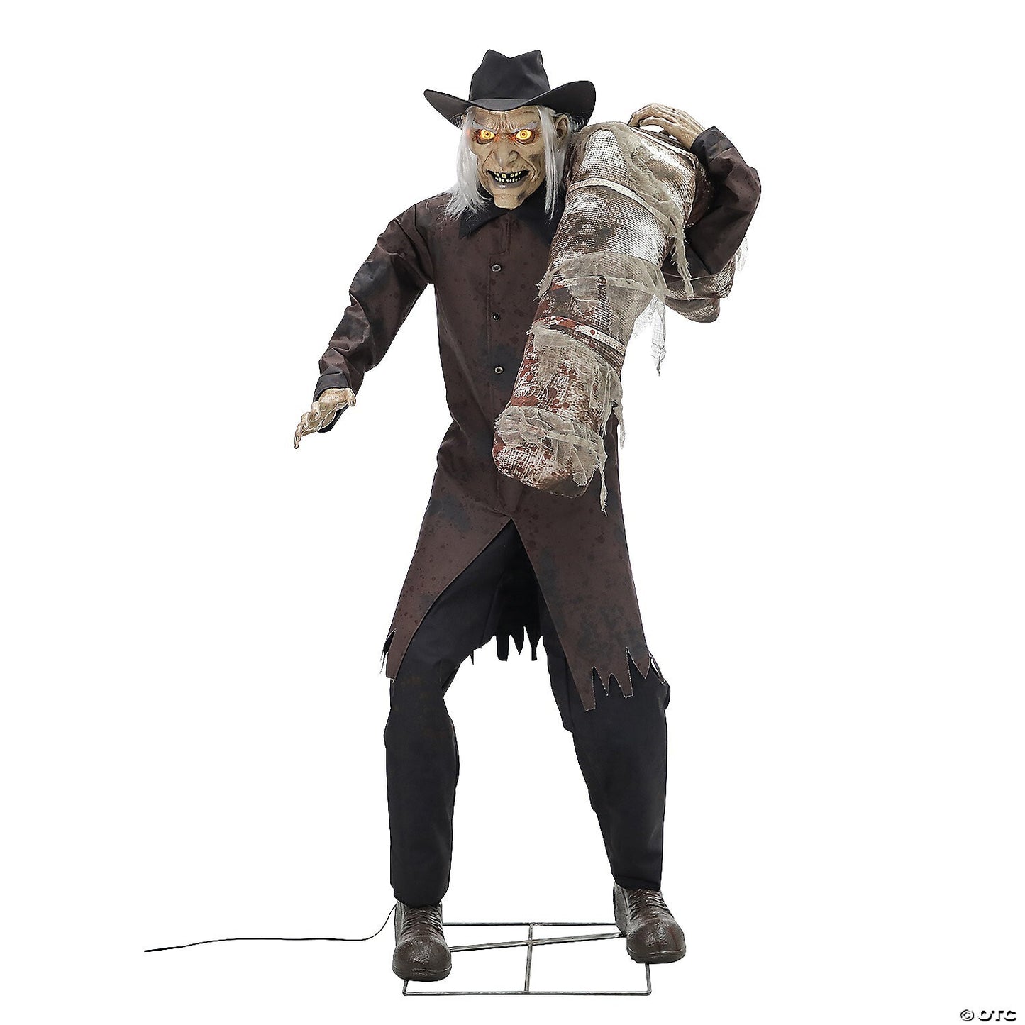 6 Ft Grave Robber w Corpse Animatronic Halloween Cemetery Grave Haunt Prop Decor