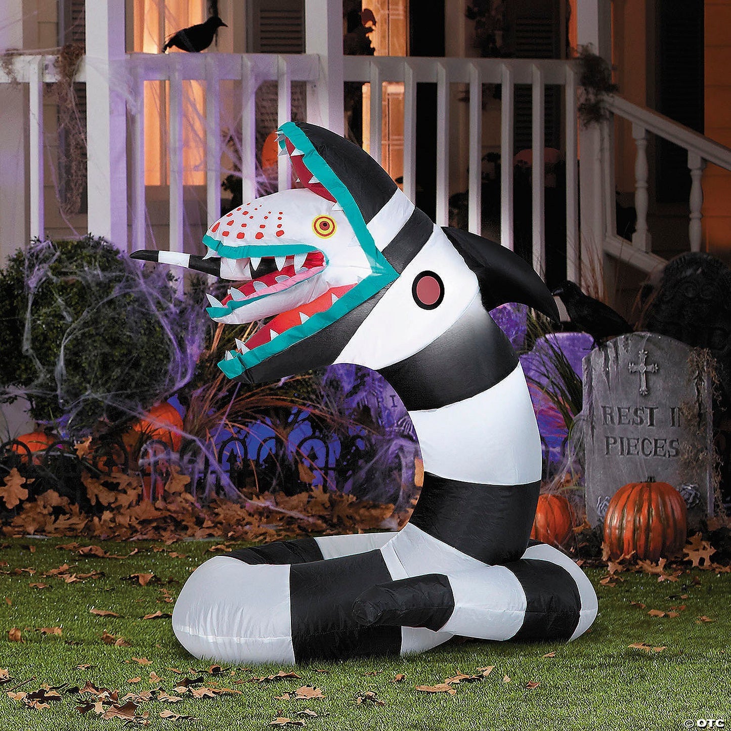 3 Ft Sandworm Beetlejuice Inflatable Outdoor Halloween Yard Decoration Lighted