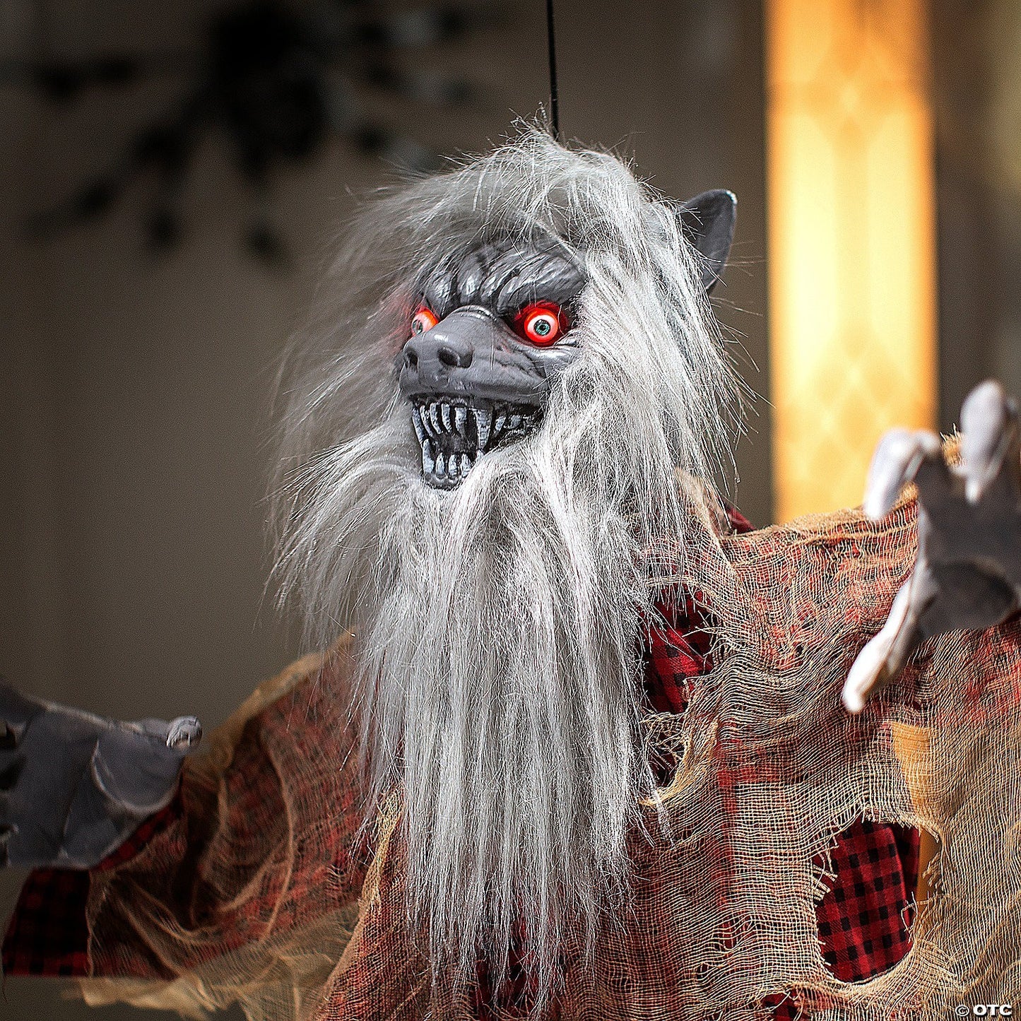 See Video! Hanging Werewolf Animated Halloween Decoration Outdoor Haunted Prop