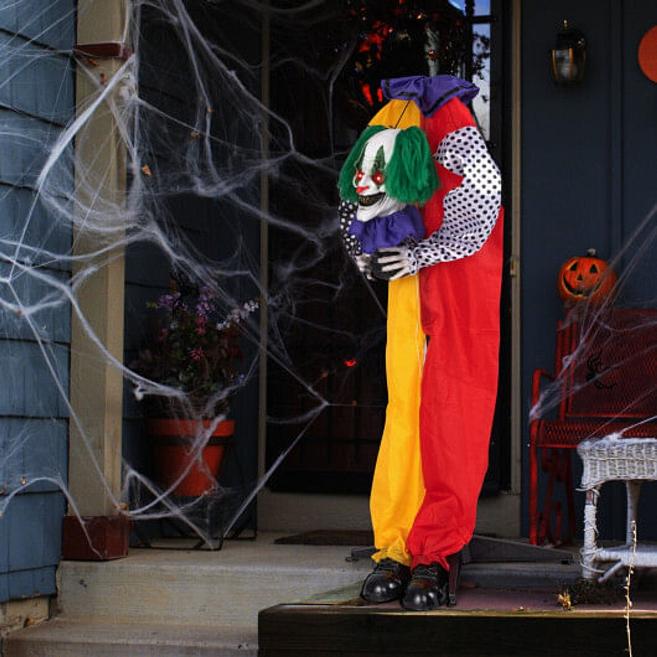 4.5 FT Headless Killer Clown Animated Halloween Decoration Prop Outdoor Circus