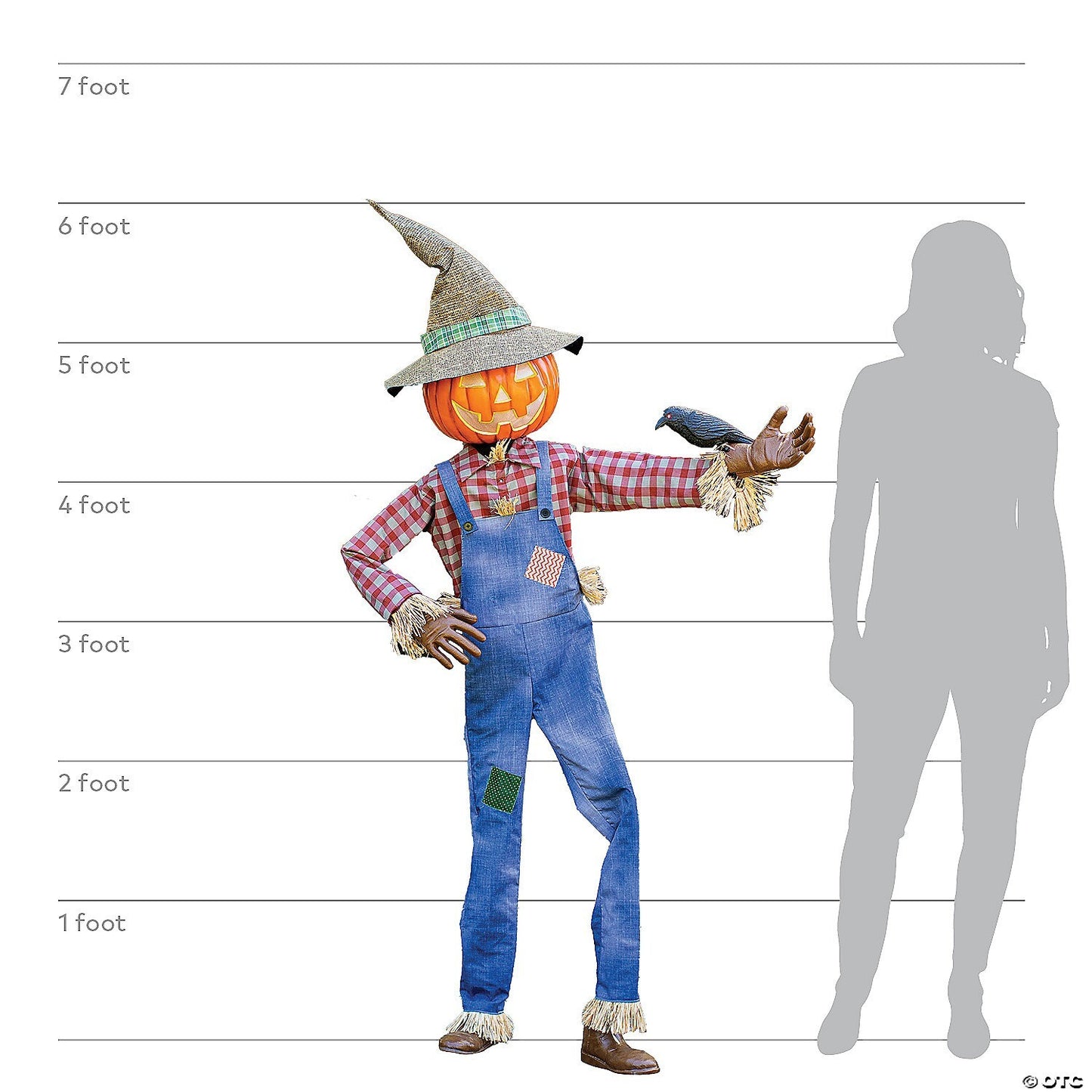 See Video LifeSize Pumpkin Scarecrow Animated Halloween Porch Decoration Outdoor
