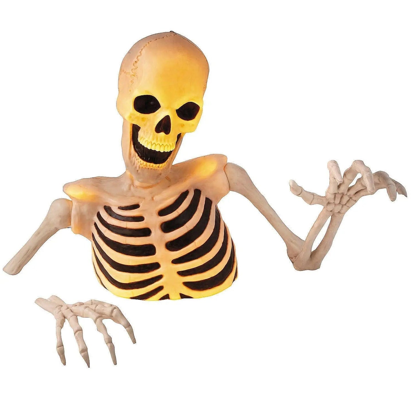 GIANT 7.5 Ft Lighted Skeleton GroundBreaker outdoor Halloween prop