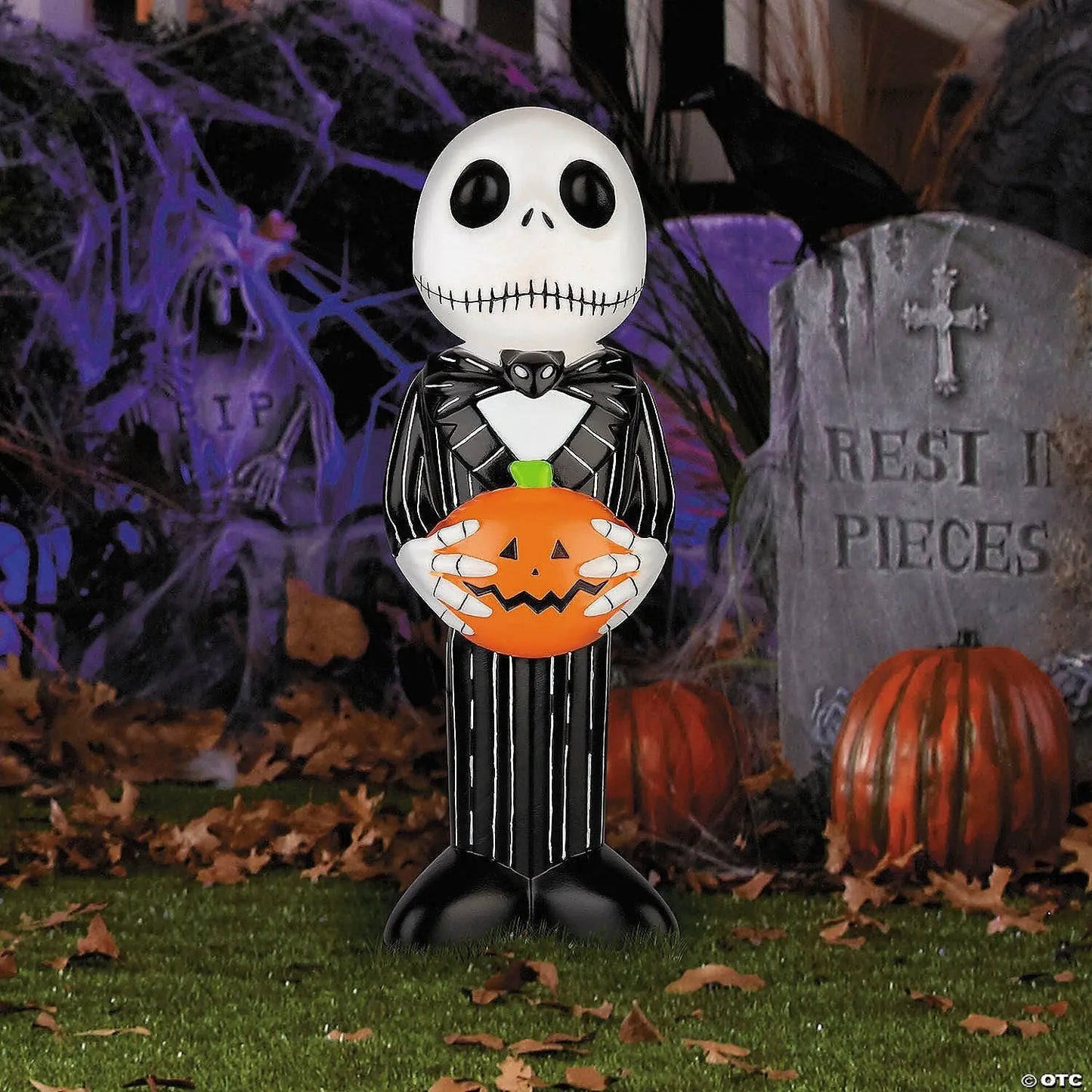 2 Ft Jack Skellington Lighted Blow Mold