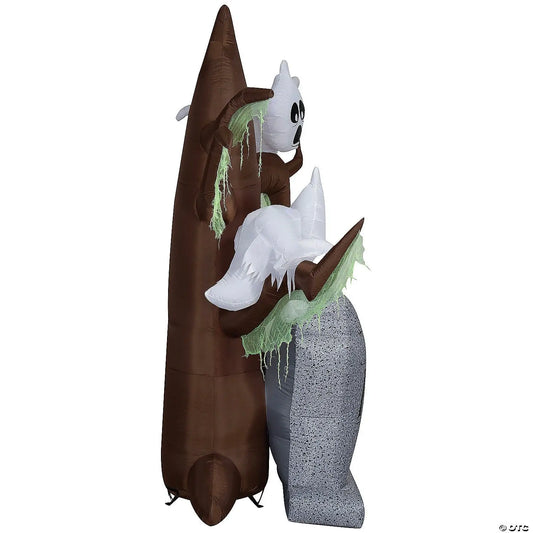 8 Ft Haunted Ghost Tree Lightshow Short Circuit Inflatable
