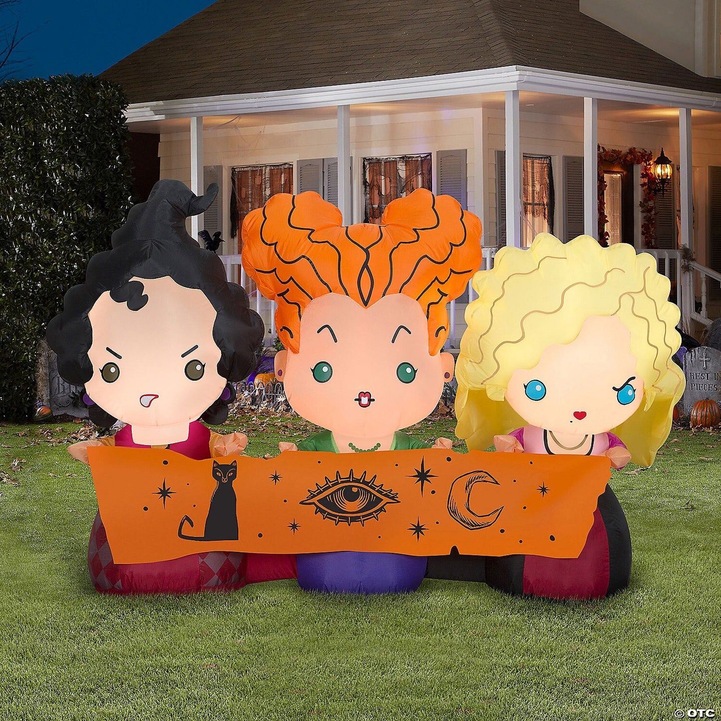 42" Hocus Pocus Witch Sisters Inflatable Outdoor Halloween Yard Decor Airblown