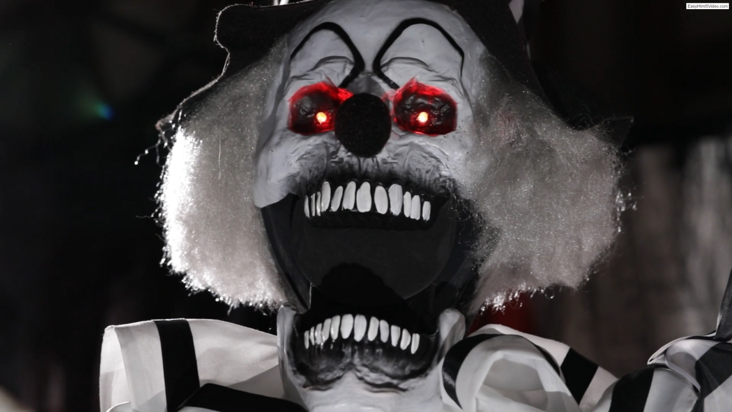 5.6 Ft Animated Killer Clown Pop Up Jaw Halloween Haunt 2025 Prop Decor Spirit